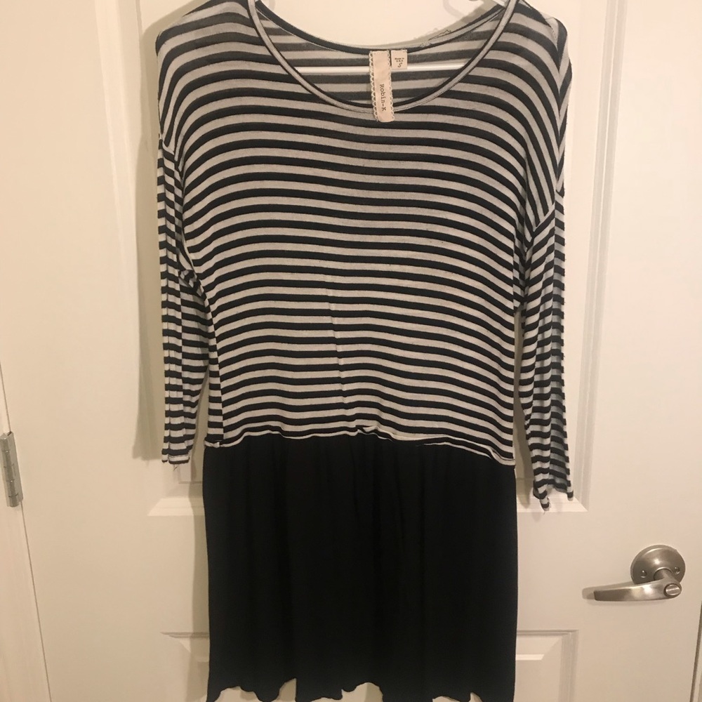 Black and White Strip Dress